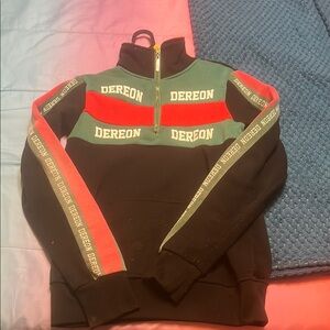 Dereon Men's Zip-Up Sweater - Black, Red, Green